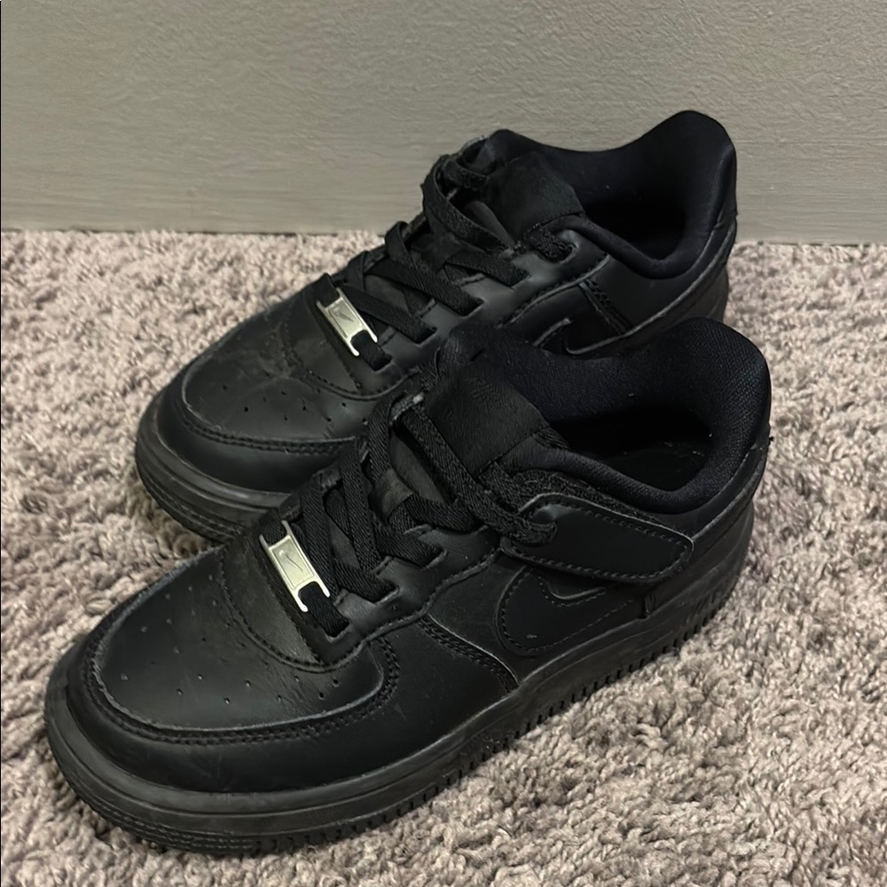 Black Sneakers with Silver Accents